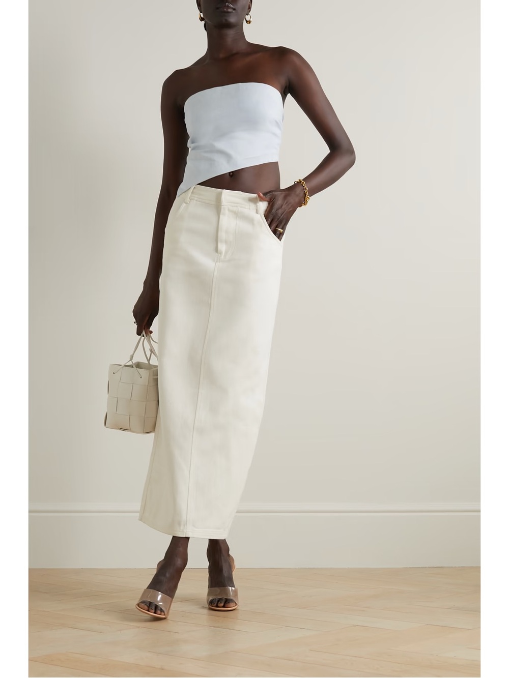Christopher Esber Chiamaera denim maxi skirt 8